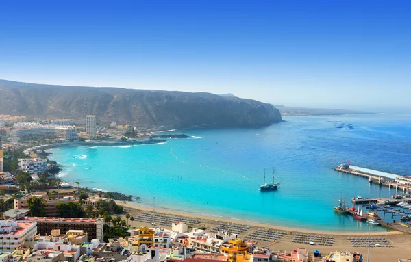 Praia Los Cristianos em Arona Tenerife sul — Fotografia de Stock