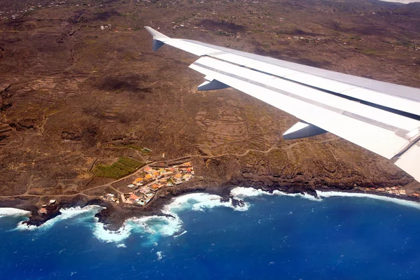 Aerial view from airplane of La Palma — Stock Photo, Image