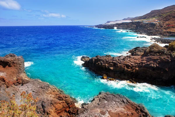 La palma santa cruz vulkanische atlantische Küste — Stockfoto