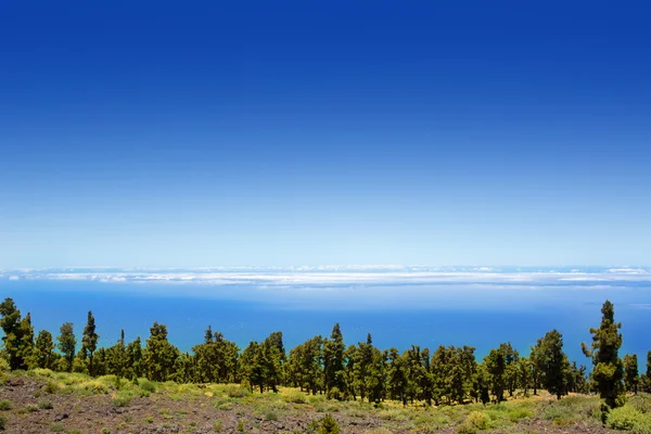 La Palma Caldera de Taburiente mar de nuvens — Fotografia de Stock