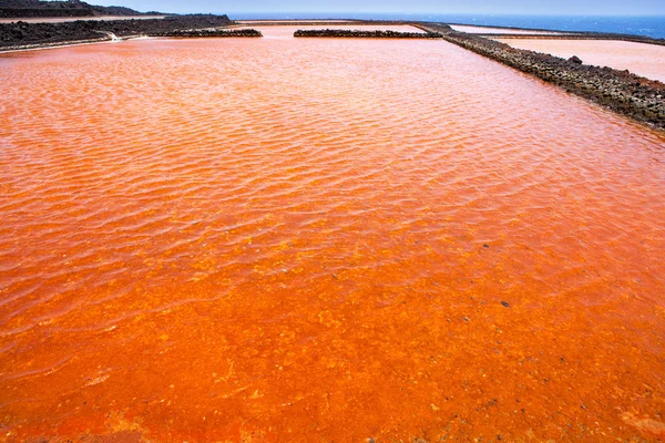 La palma salinas de fuencaliente salzwerke — Stockfoto