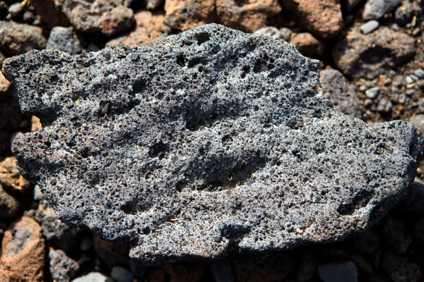 Lava stone volcanic texture detail from La Palma — Stock Photo, Image