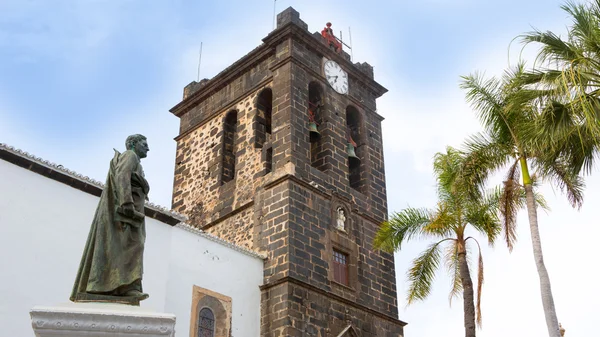 Santa Cruz de la Palma Plaza de espana iglesia — Stockfoto