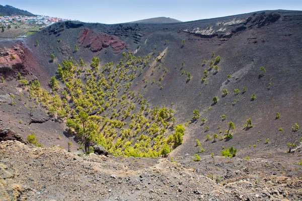 ラ ・ パルマ島の火口サン アントニオ火山フエンカリエンテ — ストック写真
