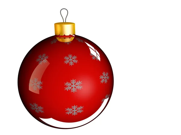 Christmas bauble ball in golden red — Stock Photo, Image