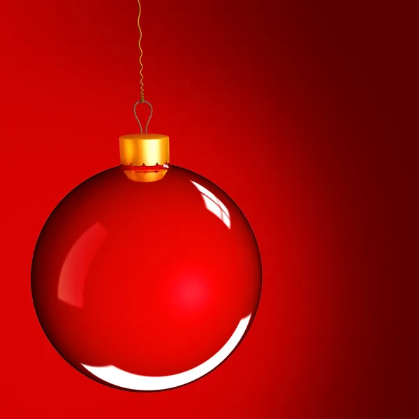 Boule de Noël en rouge doré — Photo