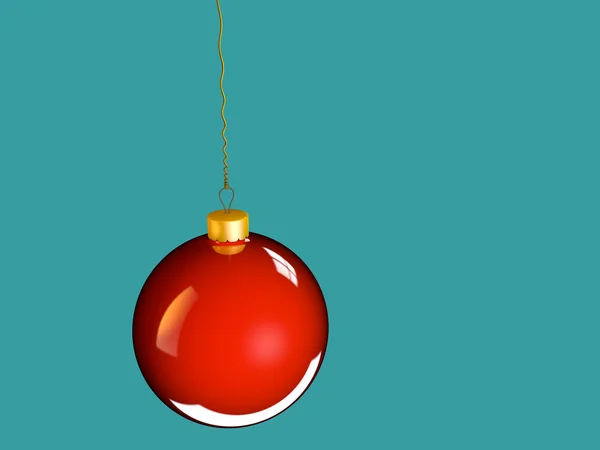 Christmas småsak boll i gyllene röd — Stockfoto