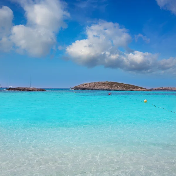 Illetes Beach illetas v formentera poblíž ibiza — Stock fotografie