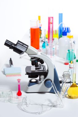 Kimyasal bilimsel laboratuvar malzemeleri test tüpü şişesi