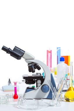 Kimyasal bilimsel laboratuvar malzemeleri test tüpü şişesi