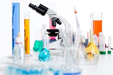 Kimyasal bilimsel laboratuvar malzemeleri test tüpü şişesi