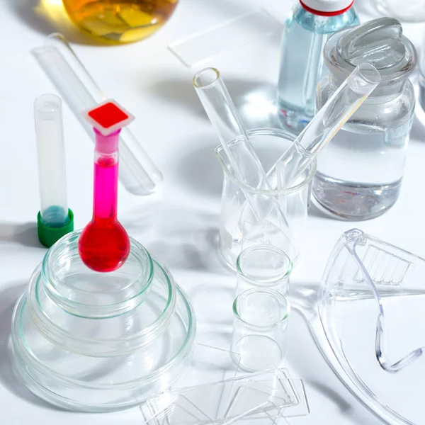 Chemical scientific laboratory stuff test tube flask — Stock Photo, Image