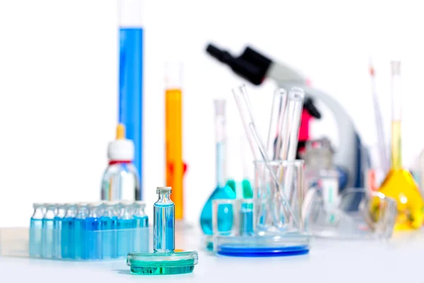 Chemical scientific laboratory stuff test tube flask — Stock Photo, Image