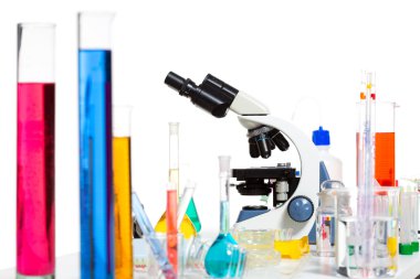 Kimyasal bilimsel laboratuvar malzemeleri test tüpü şişesi