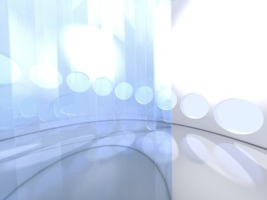 fütüristik modern yuvarlak cam ile kapalı