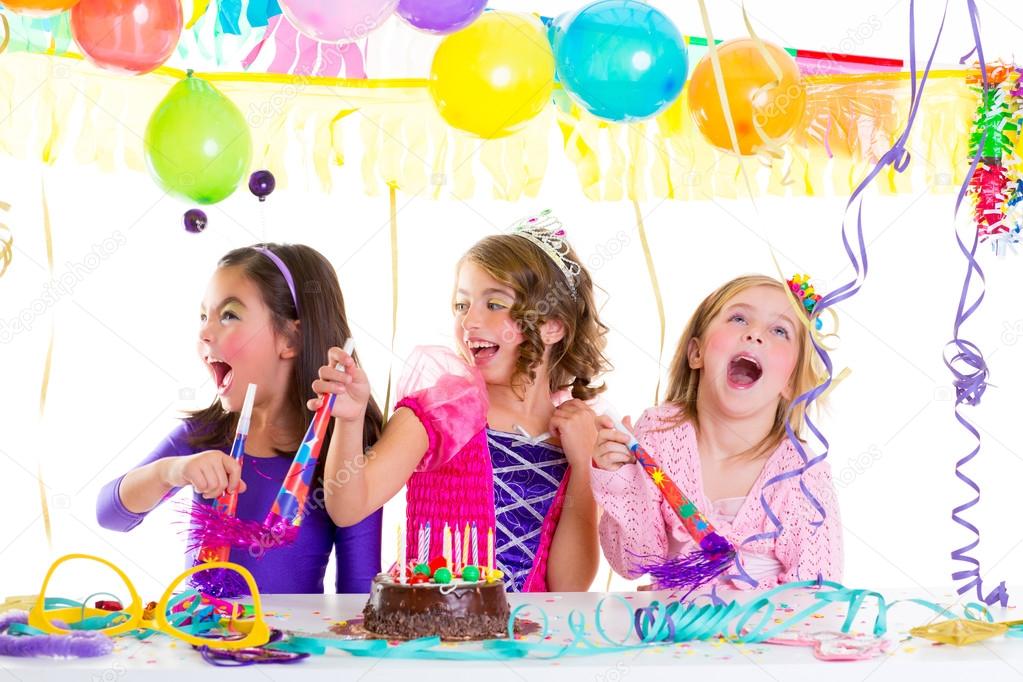 children kid in birthday party dancing happy laughing