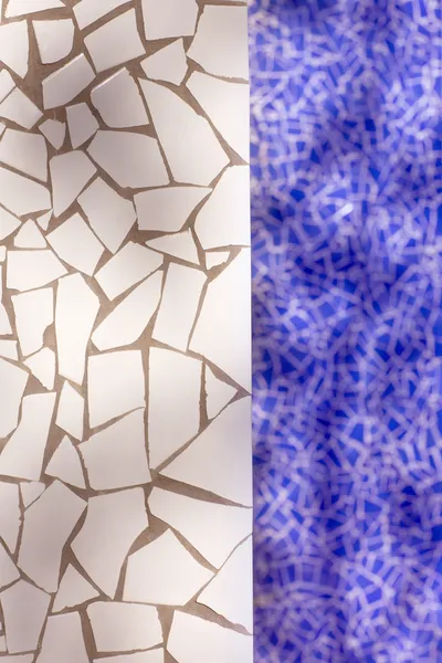 Broken tiles mosaic trencadis typical from Mediterranean — Stock Photo, Image