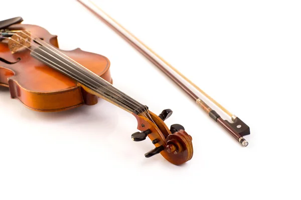 Retro violino vintage em branco — Fotografia de Stock