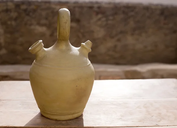 Botijo traditional clay pot jug to keep fresh water — Stock Photo, Image