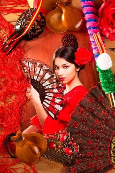 Mujer flamenca con torero y típica España Espana —  Fotos de Stock