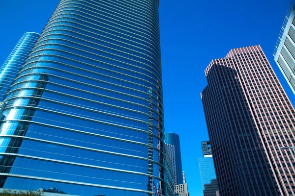 Downtown Houston in Texas mirror skyscrapers — Stock Photo, Image