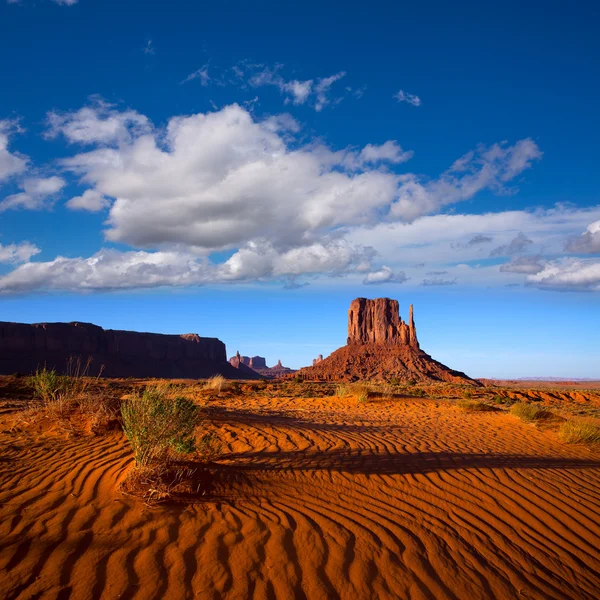 Monument valley západ rukavice butte utah park — Stock fotografie