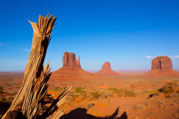 Monument valley Batı ve Doğu mittens ve merrick butte — Stok fotoğraf