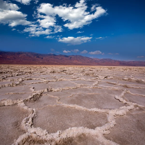 Badwater basin death valley zout formaties — Stockfoto