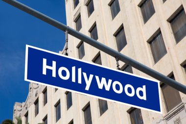 la Bulvarı üzerinde Hollywood sign illüstrasyon