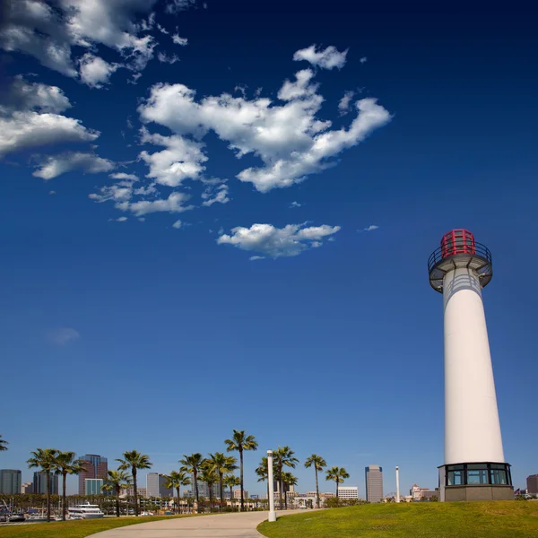 Long Beach California skyline from Shoreline Lighthouse — Stock Photo, Image