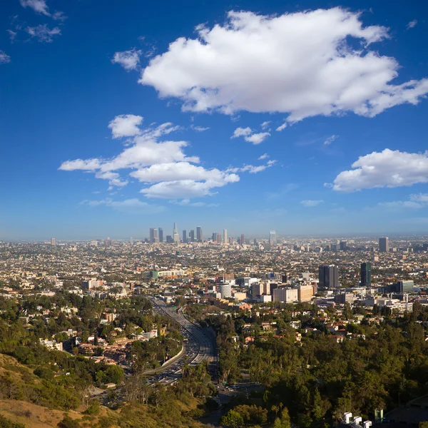 Downtown la los angeles skyline van Californië — Stockfoto