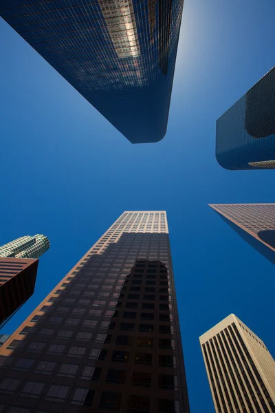 La los angeles downtown skyskrapor byggnader — Stockfoto