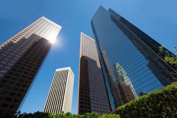 ラ ロサンゼルス ダウンタウンの高層ビル建物 — ストック写真