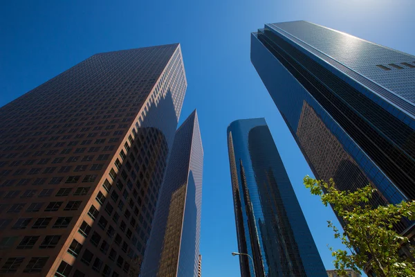 La los angeles downtown skyskrapor byggnader — Stockfoto