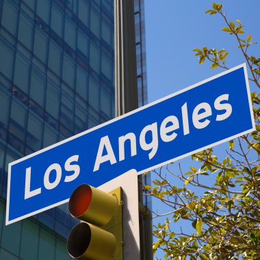 La los angeles işareti redlight fotoğraf montaj şehir