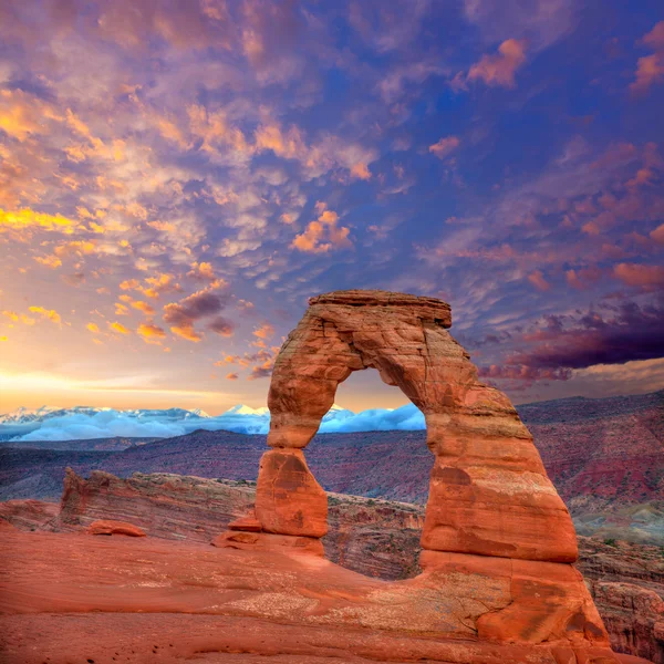 Arches national park delikatny łuk w utah, Stany Zjednoczone Ameryki — Zdjęcie stockowe