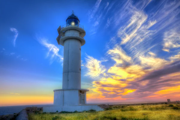 Barbaria Berberia Cape Lighthouse Formentera sunset — Stock Photo, Image