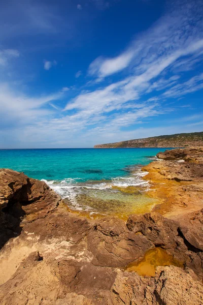 Formentera es calo de sant agusti turauoise deniz — Stok fotoğraf