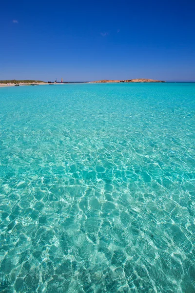 Illetes Illetas stranddal a Formentera Baleár-szigetek — Stock Fotó