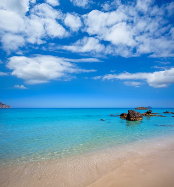 Ibiza Aigues Blanques Aguas Blancas Beach at Santa Eulalia — Stock Photo, Image