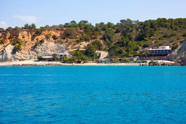 Ibiza Cala dHort d Hort vista desde el barco en Baleares —  Fotos de Stock