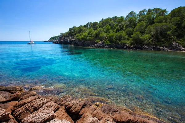 Ibiza Cala Mestella Mastella en Santa Eulalia —  Fotos de Stock