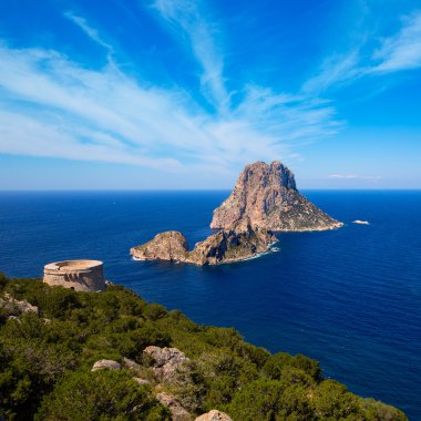 Ibiza es vedra görünümü torre des savinar Tower