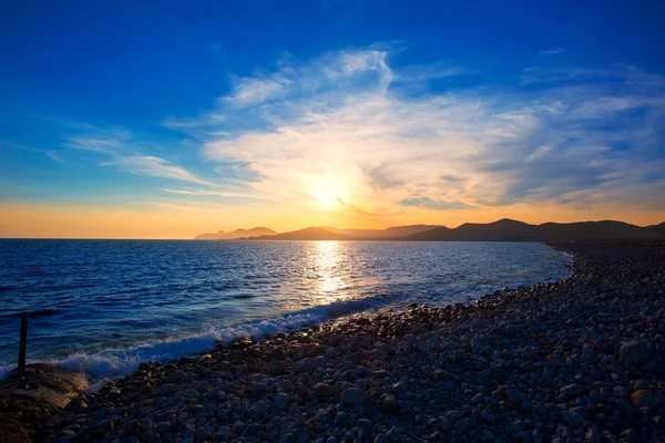 Ibiza cap des falco strand zonsondergang es vedra in san jose — Stockfoto