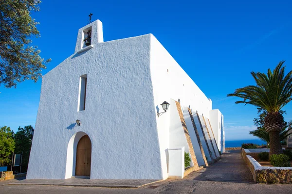 Ibiza Es Cubells church in san Jose at Balearic — Stock Photo, Image