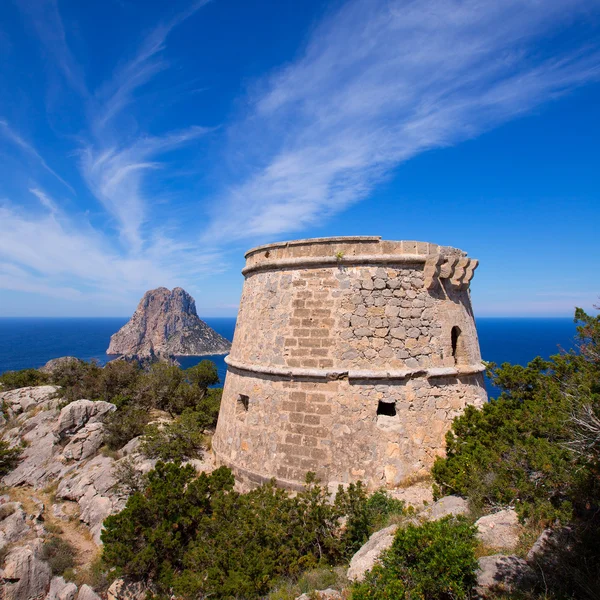 Ibiza es vedra görünümü torre des savinar Tower — Stok fotoğraf