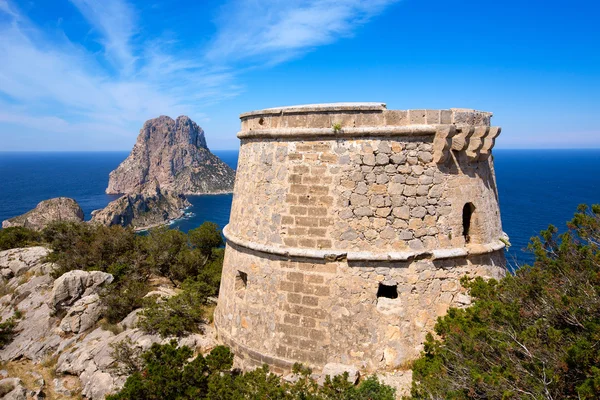 Ibiza es vedra pohled z věže torre des savinar — Stock fotografie