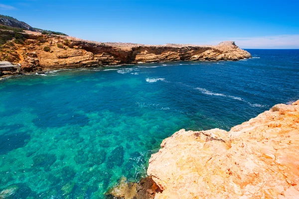 Ibiza punta de sa galera pláž v san Antoniu — Stock fotografie