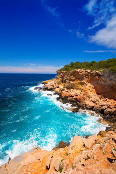 Ibiza punta de sa galera pláž v san Antoniu — Stock fotografie