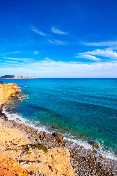 Ibiza Sa Caleta beach in south San Jose at Balearic — Stock Photo, Image